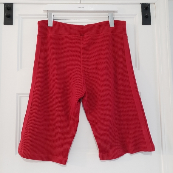 The Vault Cornell Collegiate Waffle Knit Long Shorts Mens M Big Red Drawstring - Picture 2 of 10